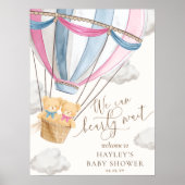 We Can Bearly Wait Twins Baby Shower Poster (Voorkant)