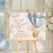We Can Bearly Wait Twins Baby Shower Welcome Poster