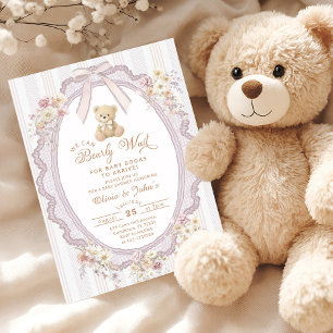 We Can Bearly Wait Vintage Boog Beer Baby Borrel Kaart