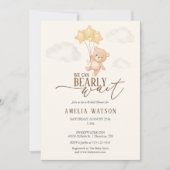 We Can Bearly Wait Watercolor Baby Shower Kaart (Voorkant)