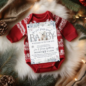 We Can Bearly Wait Winter Beer Baby Jongens Shower Kaart