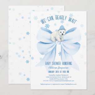 We Can Bearly Wait Winter IJsbeer Baby Borrel Kaart