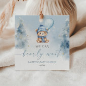 We Can Bearly Wait Winter Teddy Bear Baby Shower Bedankjes Labels