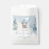 We Can Bearly Wait Winter Teddy Bear Baby Shower Bedankzakje (Voorkant)