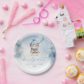 We Can Bearly Wait Winter Teddy Bear Baby Shower Papieren Bordje (Feest)