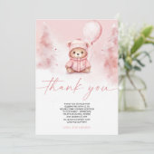 We Can Bearly Wait Winter Teddybeer Babyshower Bedankkaart (Staand voorkant)