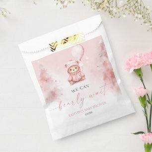 We Can Bearly Wait Winter Teddybeer Babyshower Bedankzakje