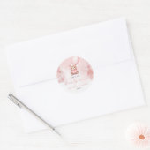 We Can Bearly Wait Winter Teddybeer Babyshower Ronde Sticker (Envelop)