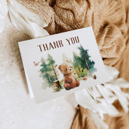 We Can Bearly Wait Woodland Baby Shower Thank You
