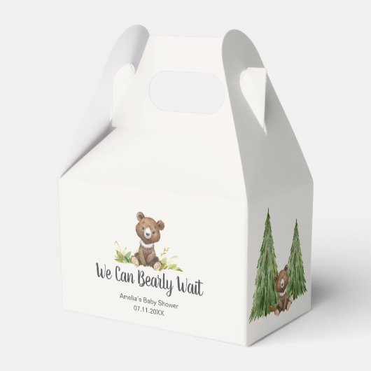 We Can Bearly Wait Woodland Bedankdoosjes (Voorkant Zijde)