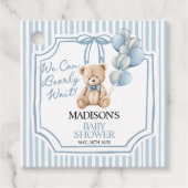 We Can Beary Wait, Baby Shower  Bedankjes Labels (Voorkant)