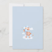 We Can Berly Wait Teddy Bear Balloons Pastel Baby  Kaart (Achterkant)