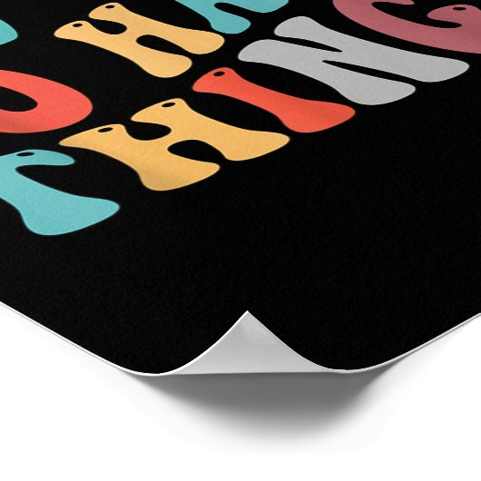 We Can Do Hard Things Groovy Retro Motivational Qu Poster (Hoek)