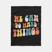 We Can Do Hard Things Motivational Teacher Wavy  Fleece Deken (Voorkant)