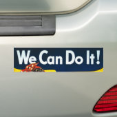 We Can Do It bumpersticker (Op auto)