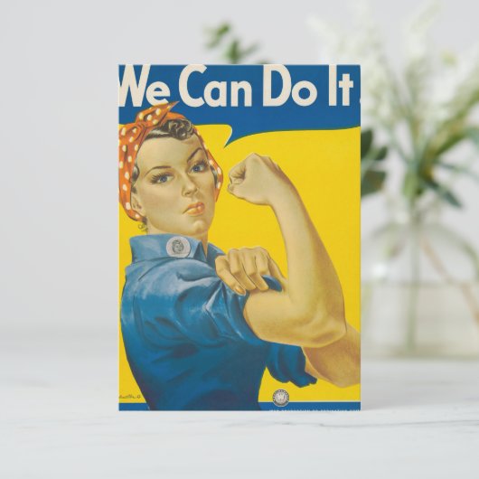 We Can Do It! door J. Howard Miller Bedankkaart (Staand voorkant)