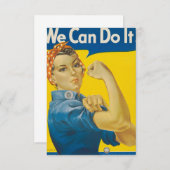 We Can Do It! door J. Howard Miller Bedankkaart (Voorkant / Achterkant)