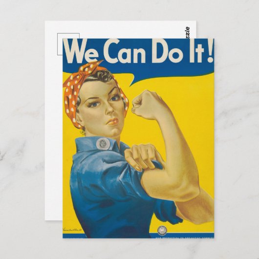 We Can Do It! door J. Howard Miller Briefkaart (Voorkant / Achterkant)