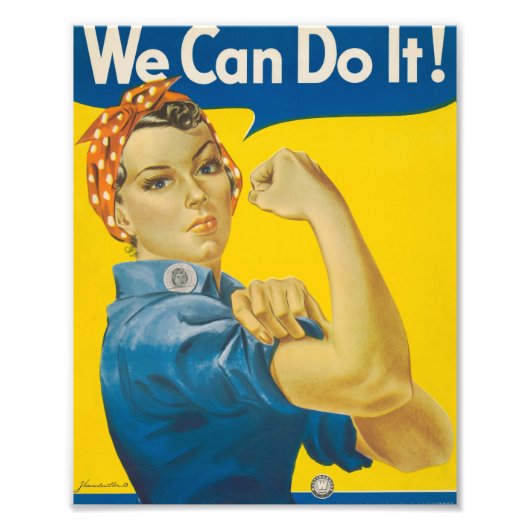 We Can Do It! door J. Howard Miller Foto Afdruk (Voorkant)