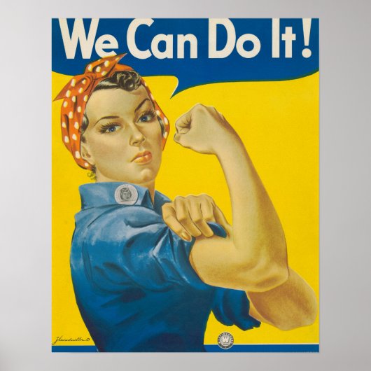 We Can Do It! door J. Howard Miller Poster (Voorkant)