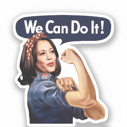 We Can Do It - Kamala & Walz 2024 Sticker (Voorkant)