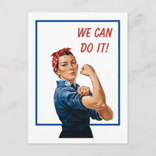 We Can Do It Rosie de Klinker Vrouwen Macht WWII Briefkaart