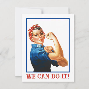 We Can Do It Rosie de Klinker Vrouwen Macht WWII  Feestdagenkaart