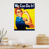 We Can Do It! Rosie de Klinknagel Poster (Keuken)