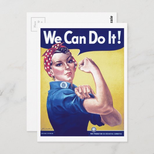 We Can Do It Rosie de Rivièra USA Verenigde Staten Briefkaart (Voorkant / Achterkant)