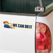 We Can Do It Rosie Riveter Bumpersticker (Op Truck)