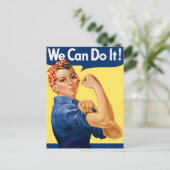 We Can Do It! Rosie the Riveter Briefkaart (Staand voorkant)