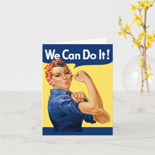 We Can Do It! Rosie the Riveter Kaart (Gele Bloem)