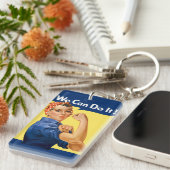 We Can Do It! Rosie the Riveter Sleutelhanger (Voorkant Rechts)