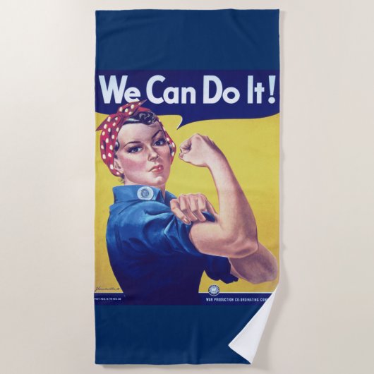 We Can Do It Rosie the Riveter Verenigde Staten Strandlaken (Voorkant)