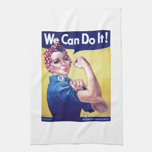 We Can Do It Rosie the Riveter Verenigde Staten Theedoek (Verticaal)