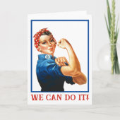 We Can Do It Rosie the Riveter Women Power WWII  Kaart (Voorkant)