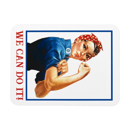 We Can Do It Rosie the Riveter Women Power WWII  Magneet (Horizontaal)
