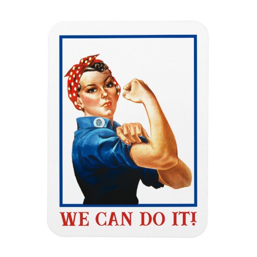 We Can Do It Rosie the Riveter Women Power WWII  Magneet (Verticaal)