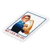 We Can Do It Rosie the Riveter Women Power WWII  Magneet (Linkerzijde)