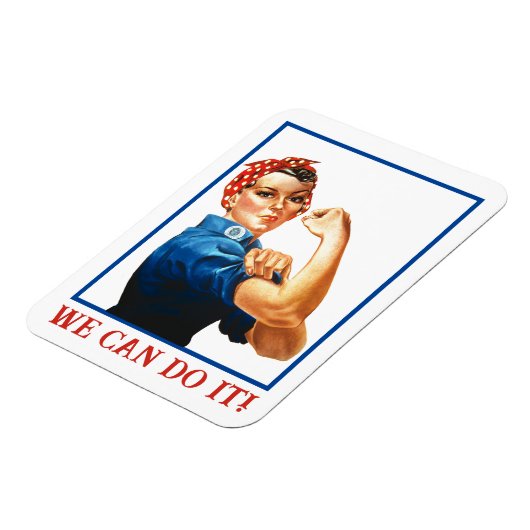 We Can Do It Rosie the Riveter Women Power WWII  Magneet (Linkerzijde)