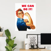We Can Do It Wereldoorlog II Propaganda Vrouwen Ma Poster (Thuiskantoor)