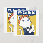 We Can Do It! White Cat Rosie the Riveter (Voorkant / Achterkant)