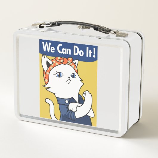 We Can Do It! White Cat Rosie the Riveter (Achterkant)