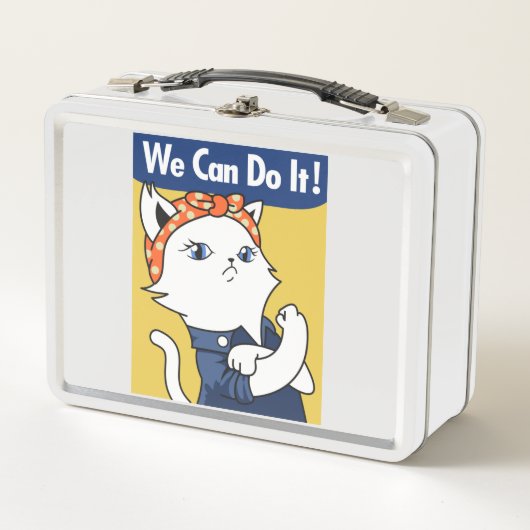 We Can Do It! White Cat Rosie the Riveter (Voorkant)
