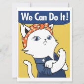 We Can Do It! White Cat Rosie the Riveter (Voorkant)