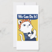 We Can Do It! White Cat Rosie the Riveter (Voorkant)