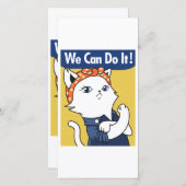 We Can Do It! White Cat Rosie the Riveter (Voorkant / Achterkant)