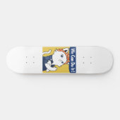 We Can Do It! White Cat Rosie the Riveter Persoonlijk Skateboard (Horizontaal)