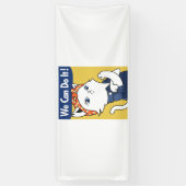 We Can Do It! White Cat Rosie the Riveter Spandoek (Verticaal)