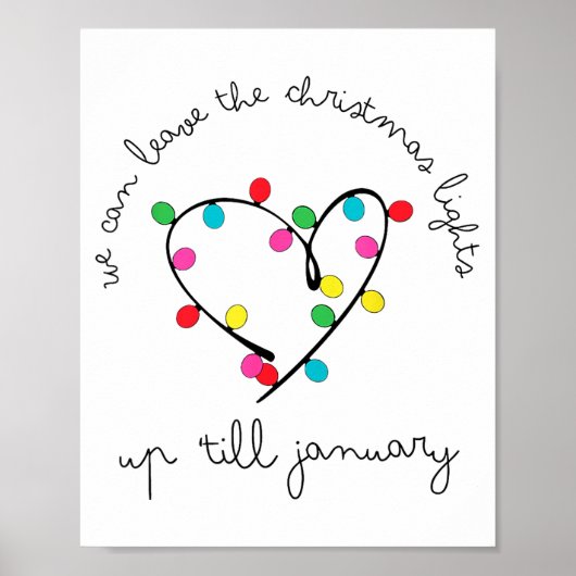 We Can Leave The Christmas Lights Up til January  Poster (Voorkant)